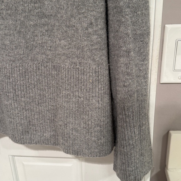 360 Cashmere Sweater Crewneck Oversize Ribbed Grey Loose Fit - Picture 3 of 10